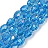 Transparent Electroplate Glass Beads Strands LS-EGLA-N013-T6mm-B17-1