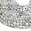 Natural Aquamarine Beads Strands G-F591-29A-6mm-02-4