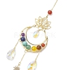 7 Chakra Gemstone & Lotus Moon Hanging Ornaments HJEW-TA00176-4