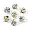 Textured Inner Flower Handmade Lampwork Beads LAMP-T024-07C-1