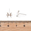 925 Sterling Silver Stud Earrings EJEW-K303-01S-12-4