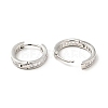 Clear Cubic Zirconia Hinged Hoop Earrings EJEW-F288-09P-2