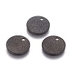 304 Stainless Steel Textured Pendants STAS-I098-01-15mm-B-3
