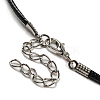 Waxed Cord Necklaces NJEW-P310-10P-01-2