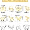 240Pcs 8 Style 201 Stainless Steel Charms STAS-UN0028-10-5
