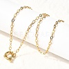 304 Stainless Steel Cable Chain Necklaces with Spring Ring Clasps for Women NJEW-Z091-15G-3