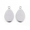 Tarnish Resistant 304 Stainless Steel Pendant Cabochon Settings LS-STAS-P210-09P-01-2