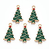 Rack Plating Alloy Enamel Pendants ENAM-N055-124-3