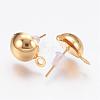 Iron Stud Earring Findings IFIN-F136-10mm-08G-2