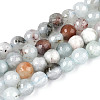 Dyed Natural White Jade Beads Strands G-T139-6mm-60-23-4