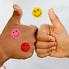 Round Dot Paper Self-adhesive Smiling Face Reward Stickers PW-WG51572-01-2
