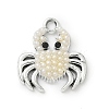 Plastic Imitation Pearl Pendants PALLOY-P313-10A-P-1