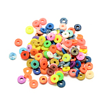 Handmade Polymer Clay Beads, Mixed Shapes, Mixed Color, 7~14x7~14x4~16mm,  Hole: 2mm