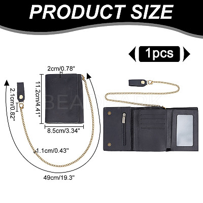 Men's Cowhide Leather Wallets ABAG-WH0040-08A-1