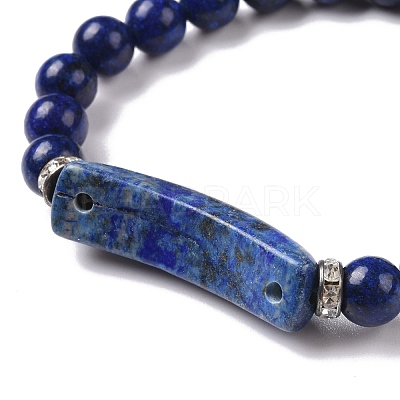 Natural Lapis Lazuli Beads Charm Bracelets BJEW-K164-B05-1