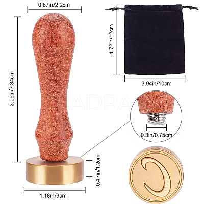 1Pc Golden Tone Brass Stamp Head DIY-CA0006-34C-1
