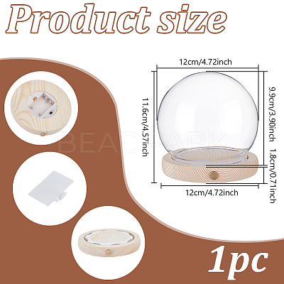 Glass Dome Cover AJEW-WH0752-088C-1