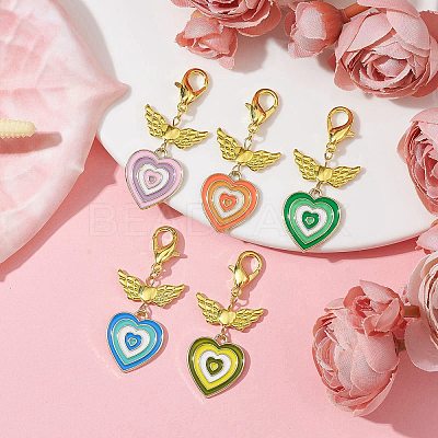 Alloy Enamel Pendant Decoration HJEW-JM01461-1