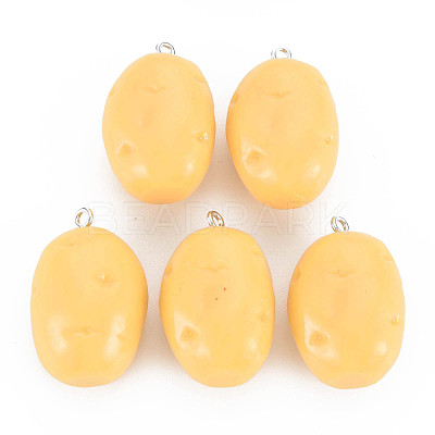 Opaque Resin Pendants RESI-S356-080-1