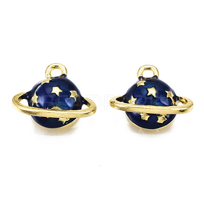 Alloy Enamel Pendants PALLOY-T075-65G-RS-1