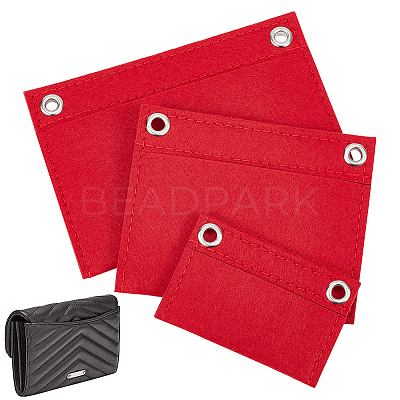 3Pcs 3 Style Felt Purse Organizer Insert FIND-WR0006-68B-1