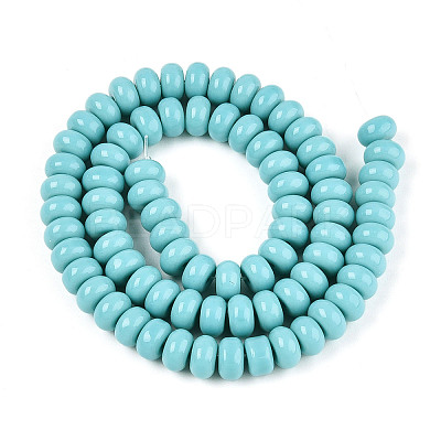 Opaque Spray Painted Glass Beads X-GLAA-ZX008-8mm-18R-1