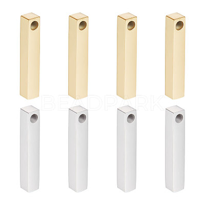 8Pcs 2 Colors 304 Stainless Steel Pendants FIND-UN0004-05-1