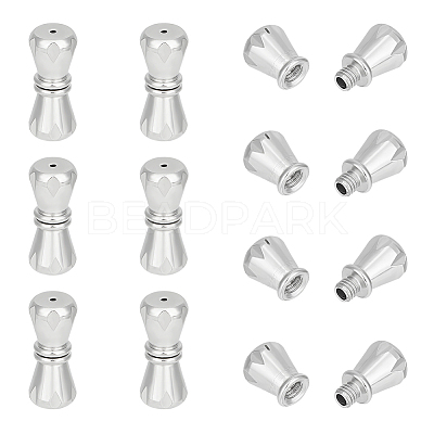 10PCS 304 Stainless Steel Screw Clasps STAS-UN0045-08-1