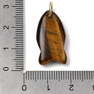 Natural Tiger Eye Pendants G-A297-01G-10-1