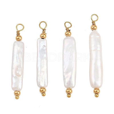 Natural Baroque Keshi Pearl Pendants PA-CBA0A45-02G-1