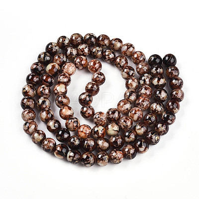 Baking Paint Glass Beads Strands DGLA-N003-10mm-B06-1