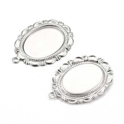 Tarnish Resistant 304 Stainless Steel Pendant Cabochon Settings STAS-I167-03P-1