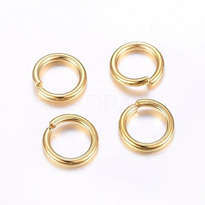304 Stainless Steel Open Jump Rings X-STAS-O098-02G-04-1