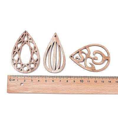 Unfinished Hollow Wood Big Pendants WOOD-X0004-15-1