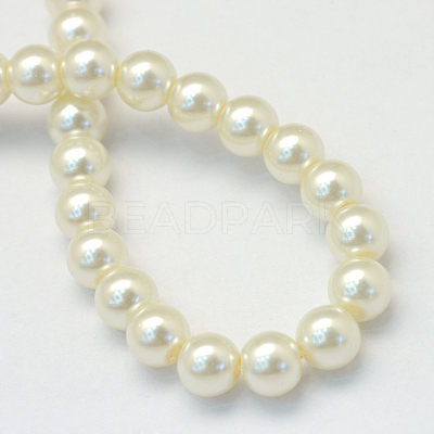 Baking Paint Glass Pearl Bead Strands X-HY-Q003-5mm-02-1
