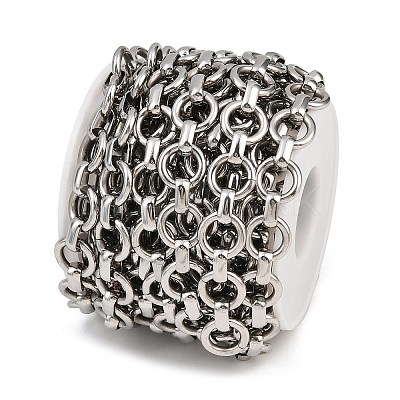 304 Stainless Steel Ring Link Chains CHS-G044-01P-1
