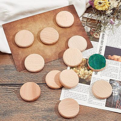 Unfinished Wooden Discs WOOD-WH0030-13-1