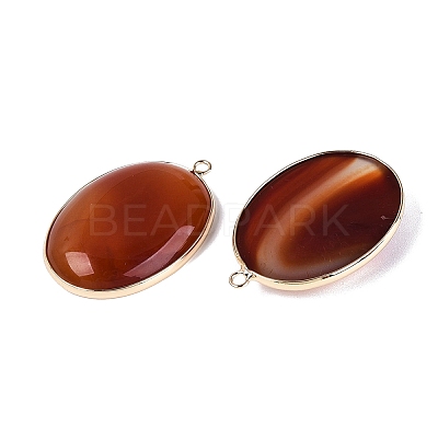 Dyed Natural Agate Pendants G-Q606-90A-G-1