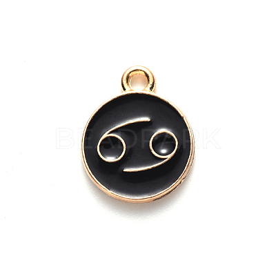 Alloy Enamel Pendants X-ENAM-S124-01B-08D-1