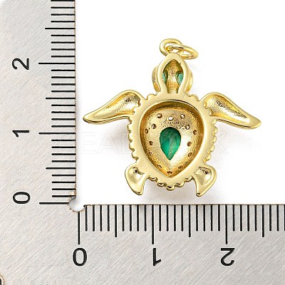 Rack Plating Brass Cubic Zirconia Pendants X-KK-M258-09G-1