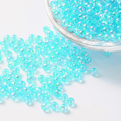 Eco-Friendly Transparent Acrylic Beads PL736-7-1