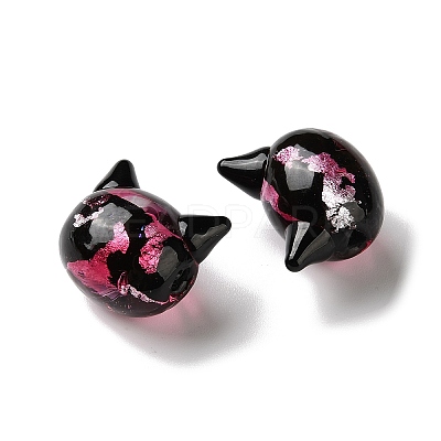 Handmade Foil Glass Beads LAMP-D005-01D-1