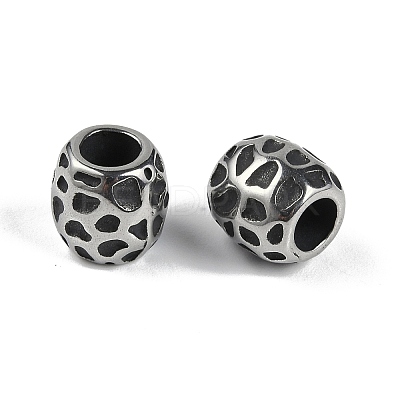 304 Stainless Steel European Beads STAS-C108-09D-AS-1