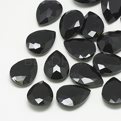 Pointed Back Glass Rhinestone Cabochons RGLA-T081-6x8mm-02-1