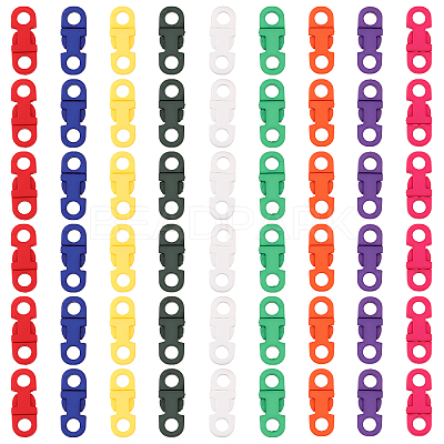54Pcs 9 Colors Plastic Side Release Buckles KY-CA0001-51-1