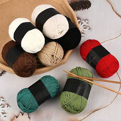5Pcs Polyester Yarn for Knitting & Crochet YCOR-SZ0001-03J-1