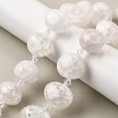 Natural Crackle Quartz Beads Strands G-H312-B01-1