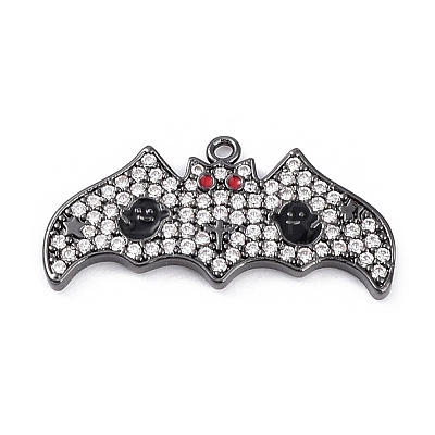 Rack Plating Brass Cubic Zirconia Pendants KK-D031-09B-02-1