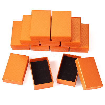 Rectangle Cardboard Paper Jewelry Box CON-TAC0015-01G-1