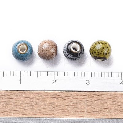 Fancy Aantiqued Glazed Porcelain Beads PORC-R401-M-1